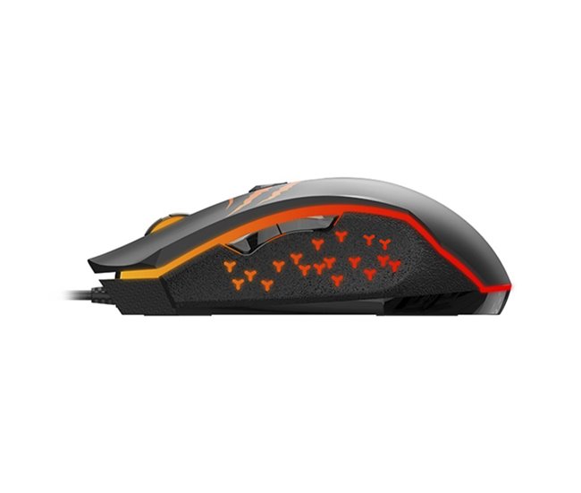 Ratón Gaming Cazador diseño ergonómico 7 teclas 6400DPI Negro