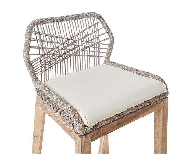 Beliani Conjunto bistro TALAMONE Gris/ Madera