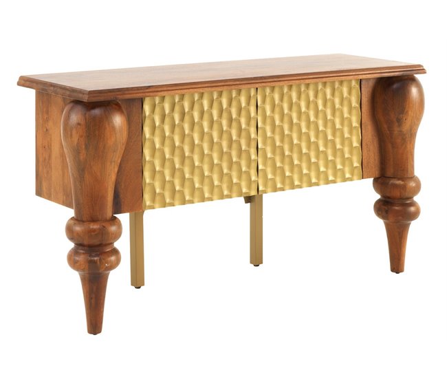 Aparador De 2 Puertas Con Pies Torneados En Madera Maciza De Mango Madera