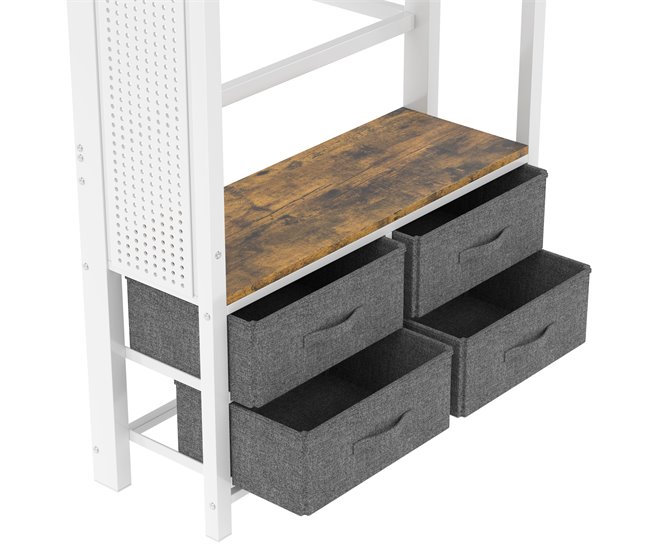 Cama alta para niños 95x227 Blanco