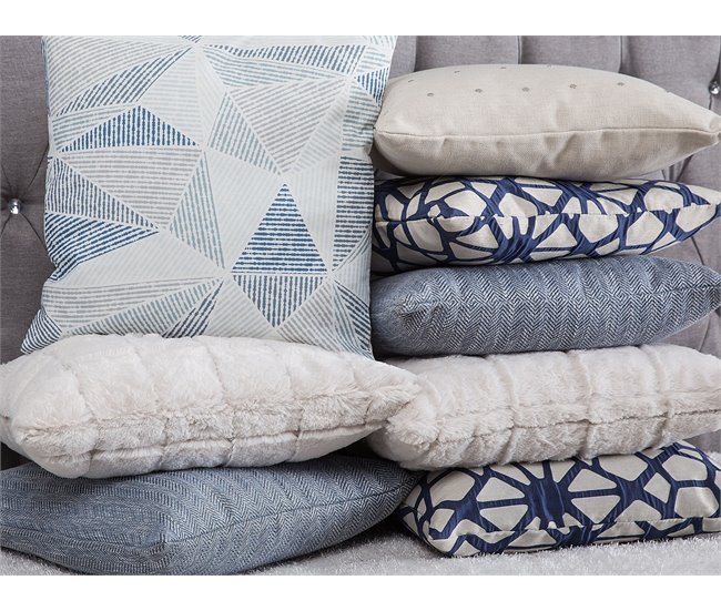 Beliani Cojín decorativo LUPINE Gris