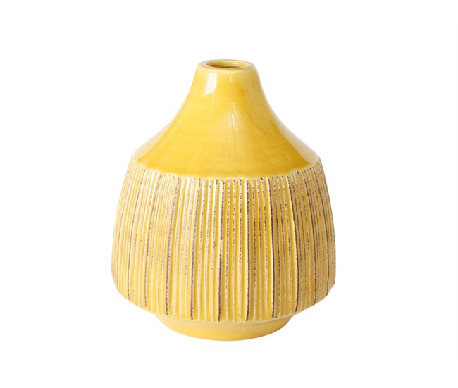 Jarrón decorativo MENOS material ceramica Amarillo