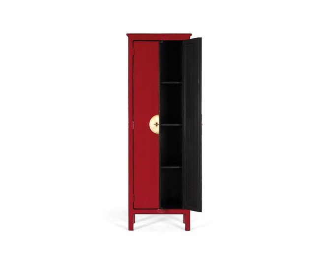 Armario de  puertas hecho a mano en madera de mango .GINER Y COLOMER Rojo
