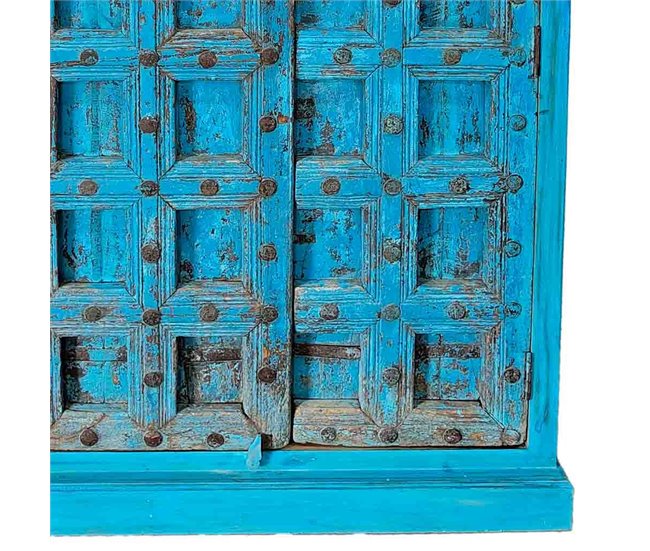Armario de madera acabado artesanal Azul