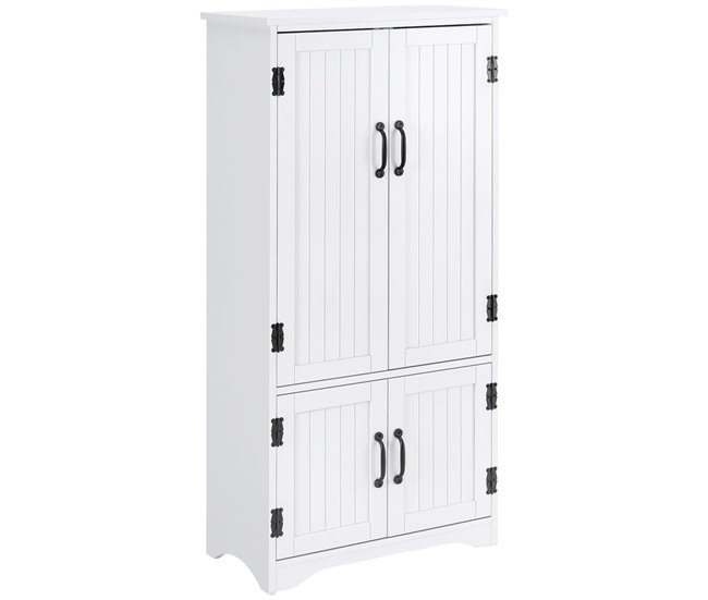 Alacena de Cocina MDF, Melamina de Madera HOMCOM, hogar - cocina Blanco