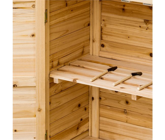 Armario de Almacenaje Madera de Abeto Outsunny Marron