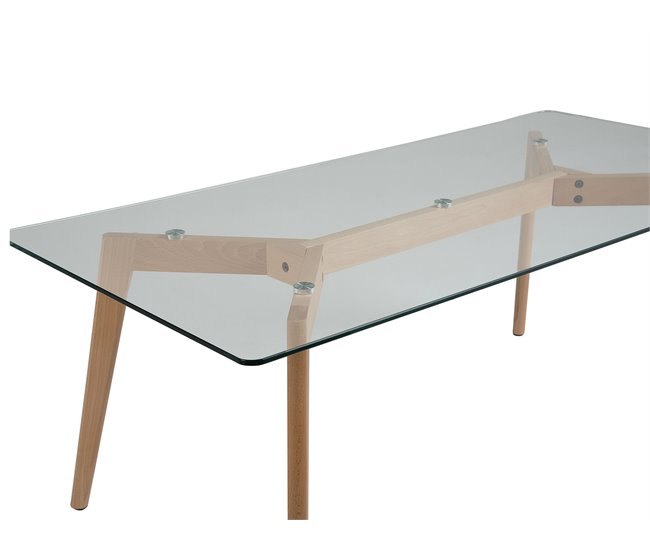 Beliani Mesa de centro HUDSON 60x120 Transparente