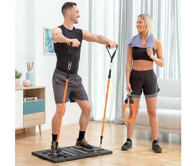 Sistema de Entrenamiento Integral Portátil con Guía de Ejercicios Negro