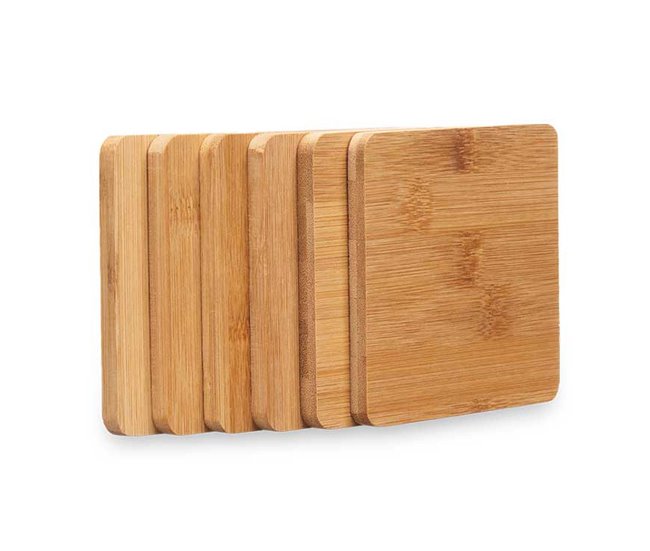 Set 6 posavasos soporte colección KINVARA Natural