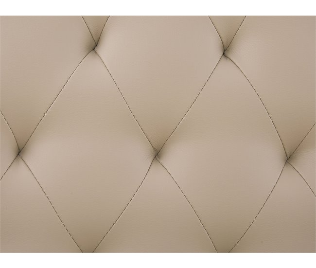 Beliani Cama con somier Piel sintética ESSONNE 219x208 Beige