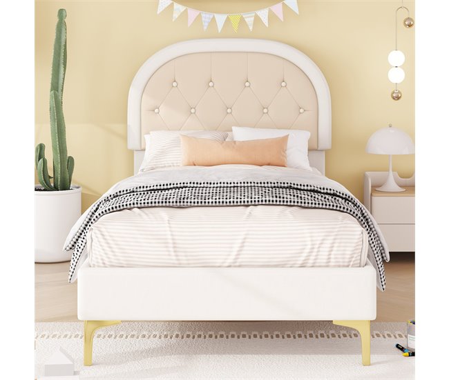 Marco de la cama 200x90 Beige