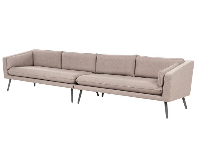 Beliani Sofá de jardín Poliéster LORETELLO Beige