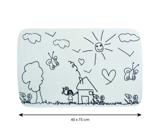 Alfombra De Baño Jardin D'Enfants 75x45 Blanco