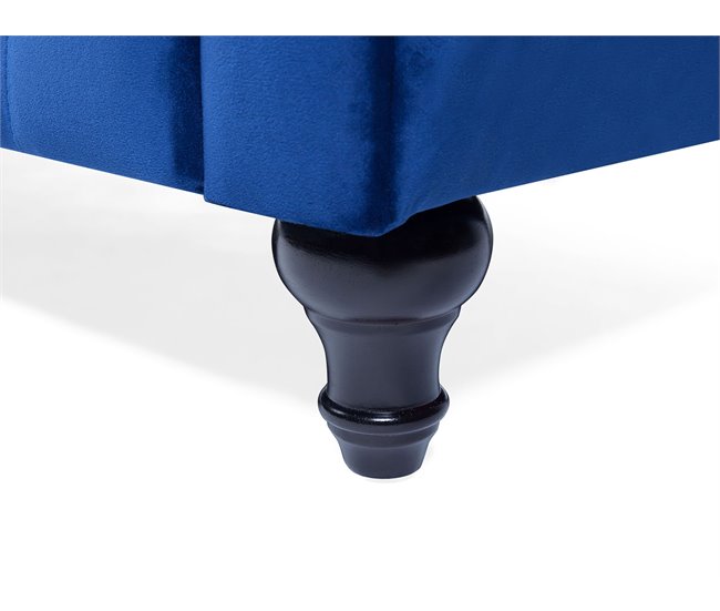 Beliani Conjunto de sofás CHESTERFIELD Azul Marino