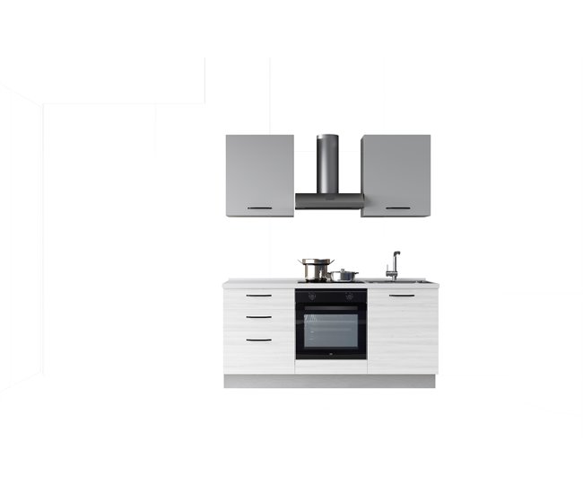 Cocina GILDA 2.0 Derecha Blanco/ Gris