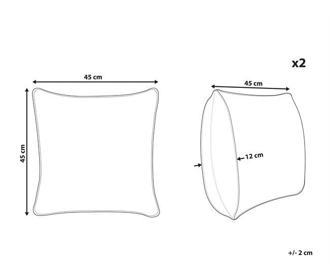 Beliani Cojín decorativo ZENOBIA Multicolor