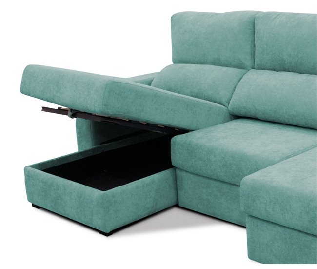 Chaise longue convertible en cama tela APRIL Verde