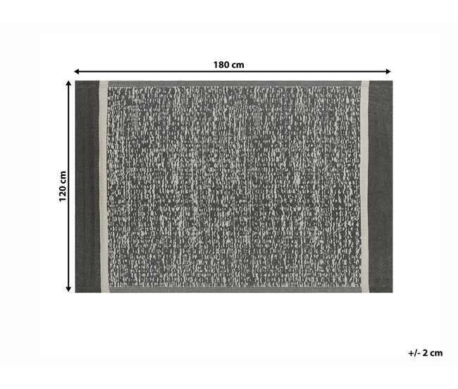 Beliani Alfombra de exterior BALLARI 120x180 Negro