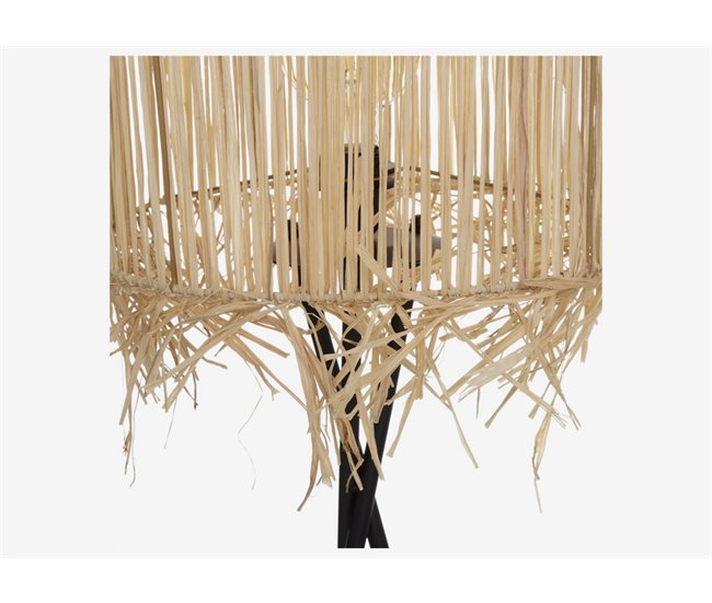 Lámpara de pie SHAKUN de rafia 156cm Beige