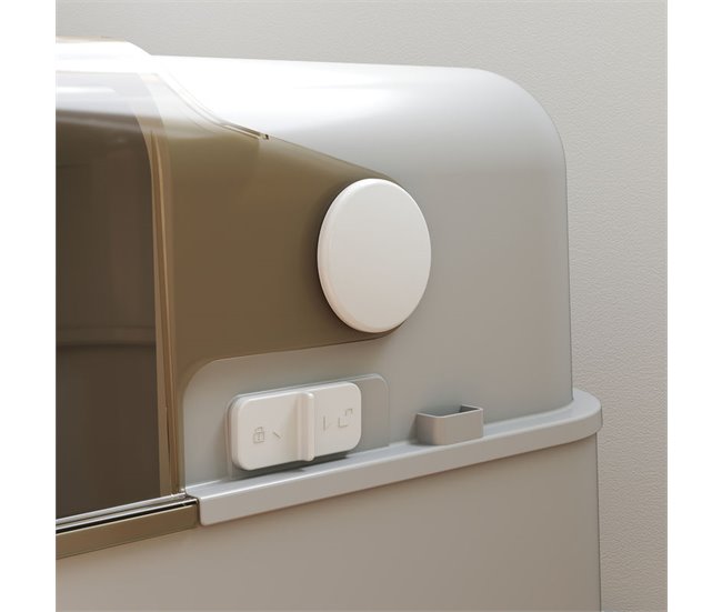 Arenero para Gatos Acero Inoxidable PawHut Gris