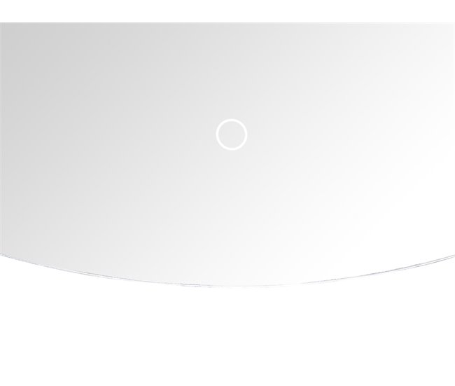 Beliani Espejo de baño LOUE 60x4 Plateado