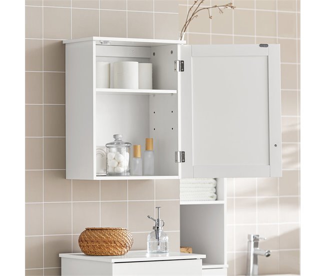 Armario de Pared con 2 estantes BZR19-W SoBuy Blanco