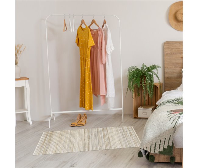 Alfombra de Bambu natural antideslizante alfombra de calidad Beige
