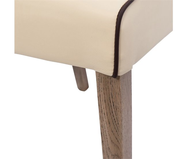 Silla de comedor polipiel VERONA Beige