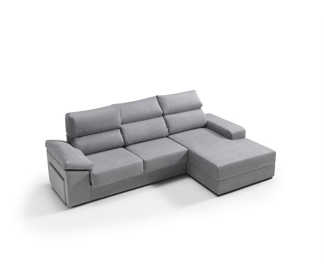 Chaise longue con arcón RUBIK Gris