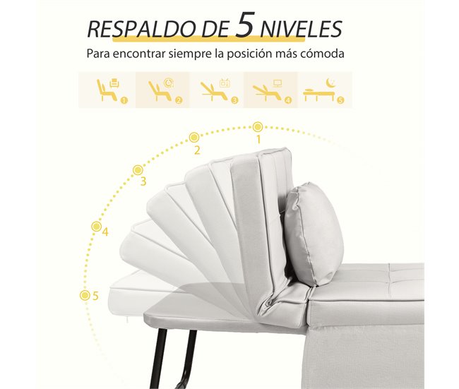 Sofá Cama Lino HOMCOM, hogar - sofás y butacas Crudo