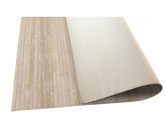BAMBOO COOL - Alfombra Bambú Yeso 140x200 Blanco