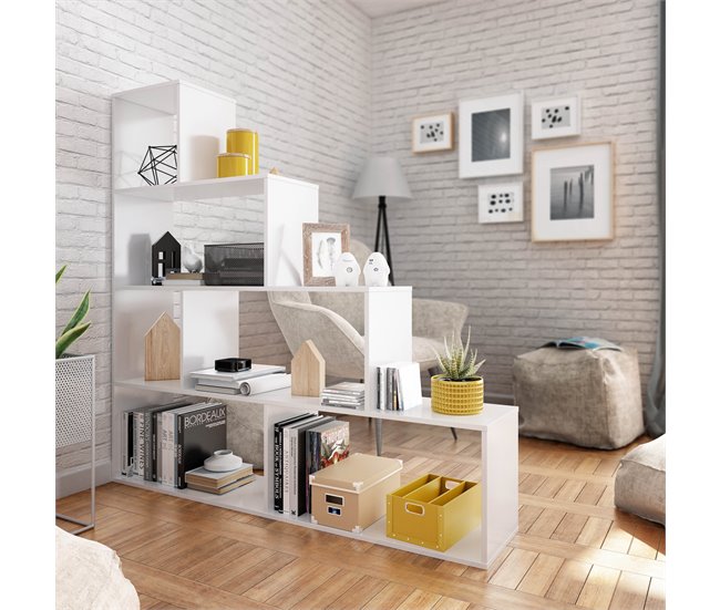 Estantería Librería Jaén 6 Huecos 145 Blanco