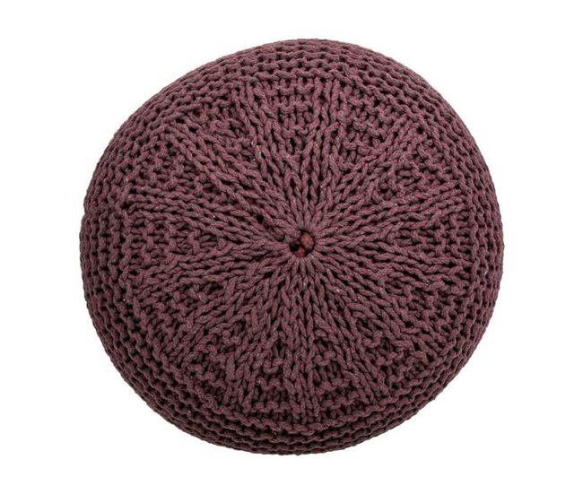 Puff de algodón trenzado Marron