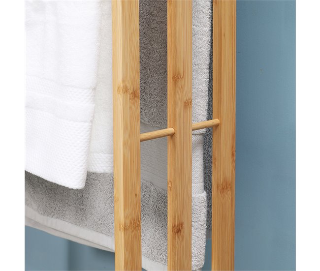 Toallero de Pie Bambú HOMCOM, hogar - baño Marron