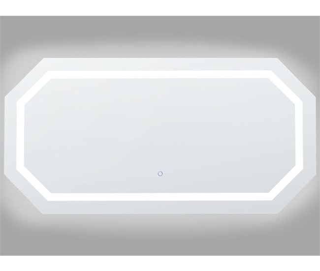 Beliani Espejo de baño LOCMARIAQUER Gris