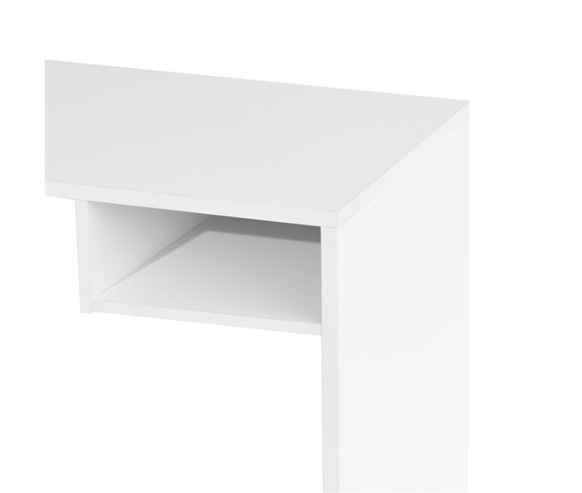 Escritorio LUPYN con 1 hueco blanco Blanco