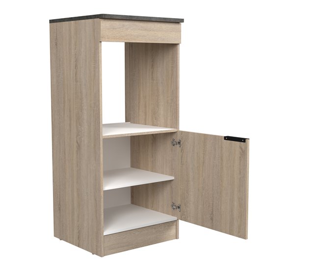 Módulo media columna FUMAY de 60cm para encastar horno Roble