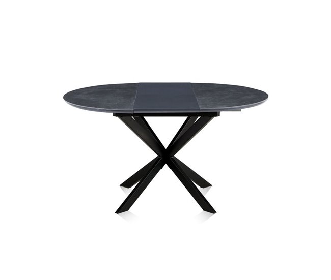 Mesa redonda extensible Onix 140x100 Negro