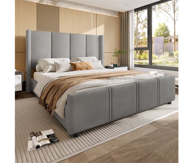 Camas de matrimonio 175x212 Gris