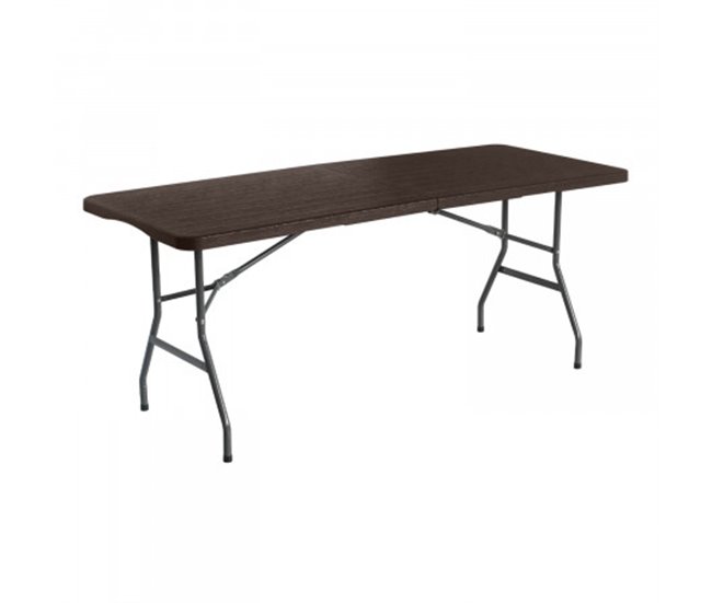 Pack 2 Mesas Plegables Rectangulares Efecto Madera O91 Marron