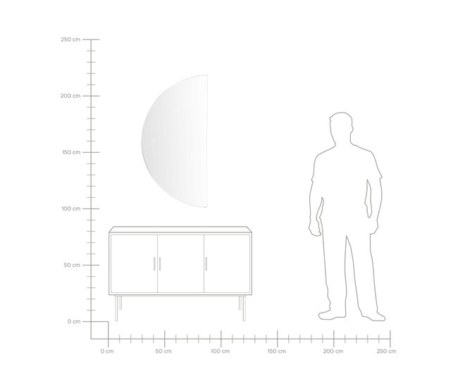 Beliani Espejo de baño LOUE 60x4 Plateado