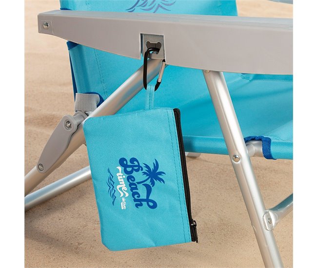 Aktive Pack 2 sillas playa plegables bajas y multiposición Azul