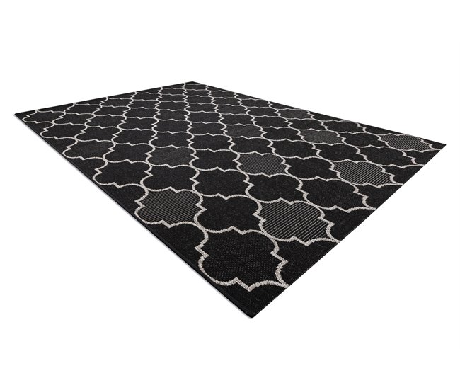 Alfombra de cuerda sisal FLOORLUX 20607 Espaldera marroquí 240x330 Negro