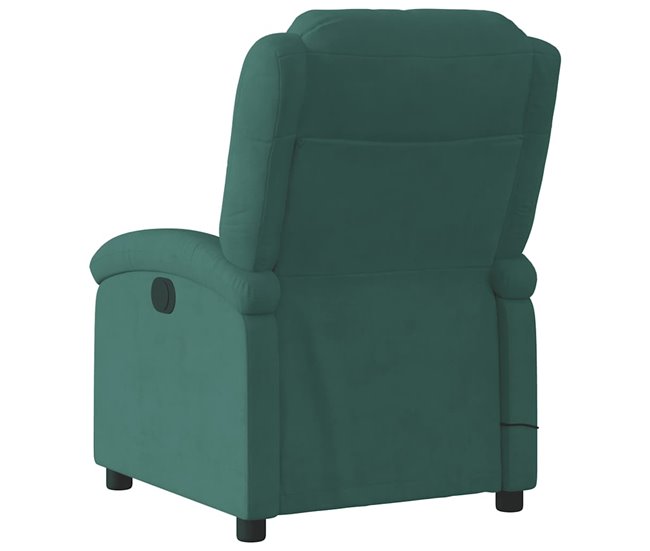 Sillón Reclinable De Masaje Verde Oscuro