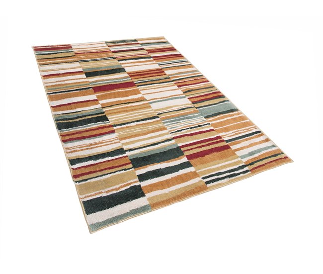 Beliani Alfombra de pelo corto FATSA 140x200 Multicolor