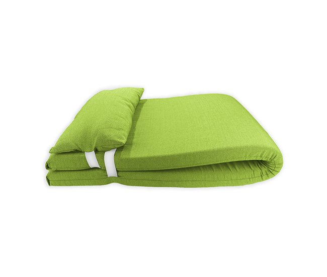 Acomoda Textil - Colchón Tumbona con Cojín Verde