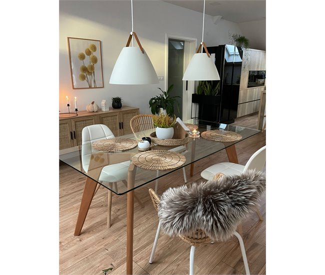 Beliani Mesa de centro HUDSON 60x120 Transparente