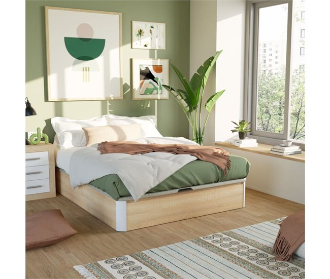 Canapé Luxury S-Max 3D 150x190 Natural/ Blanco