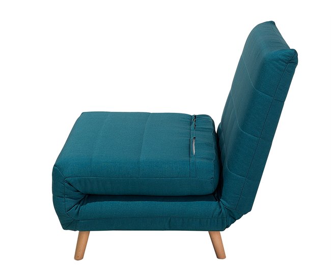 Beliani Sofá cama Poliéster SETTEN Azul Claro