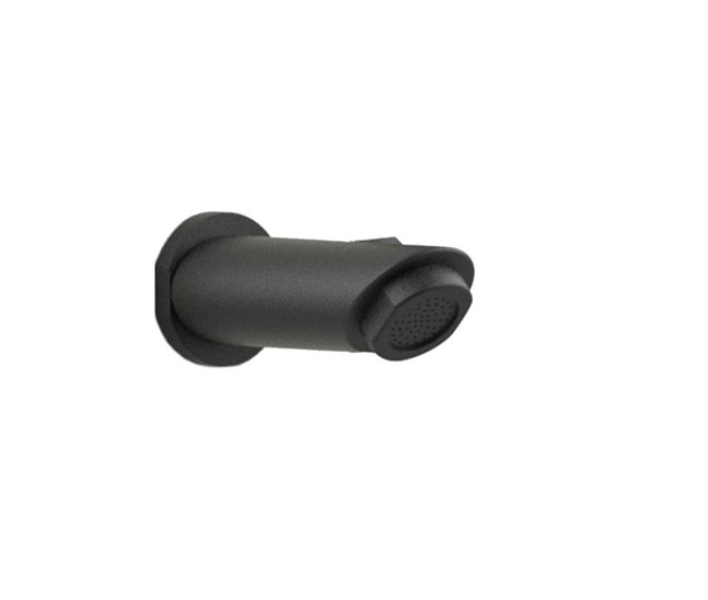Ducha solar de aluminio con lavapiés Sined DOCCIA ELLA INOX Negro